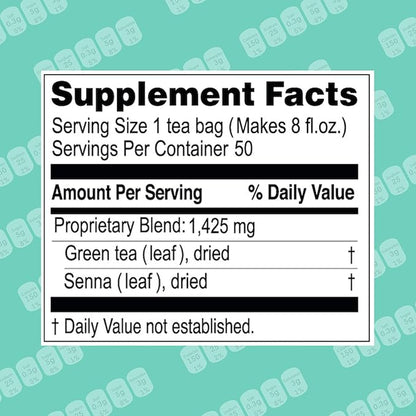 Hyleys Slim Tea Weight Loss Herbal Supplement with Goji Berry - Cleanse and Detox - 50 Tea Bags (6 Pack)