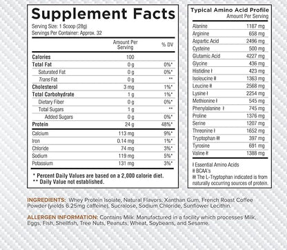 Core Nutritionals Ultra-Pure Isolate Whey Protein (Cappucino, 2 Pound)