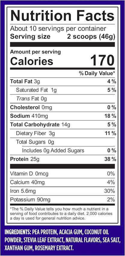 Vega Original Essential Protein - 25g Plant-Based Protein, Creamy Vanila, 10 Servings, Vegan, Non-GMO Drink Mix, Smoothie & Shake Ready, Gluten Free, Dairy Free, 16.2oz (Packaging May Vary)