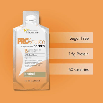 Medtrition NoCarb Liquid Protein Packets Neutral Flavor 1 fl oz 100 Pack