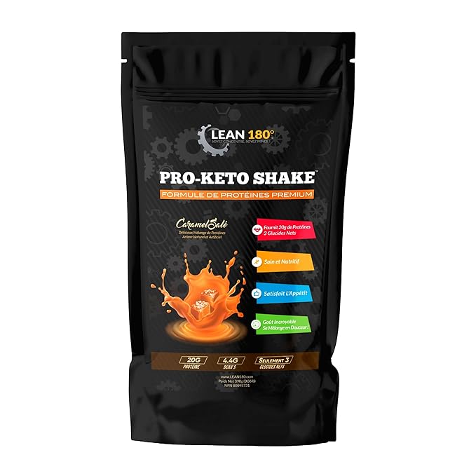 Pro Keto Shake - Best Tasting Low Carb Low Sugar Clean Protein Shake for Keto and all Diets Weight Loss (Salted Caramel)