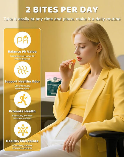 Premium Feminine Balance Gummies for Women’s PH-Balanced Health&Wellness,Probiotic Gummies for Vaginal Health&Immune Support, Vegan, Gluten-Free, Low Calorie, Hawaiian Pineapple,60 Count, 30 Servings