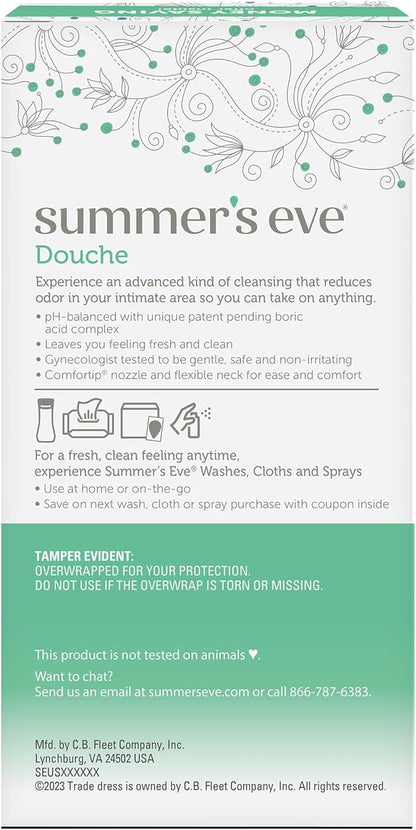 Summer's Eve Feminine Douche, Complete Clean | Odor Reduction | Boric Acid Complex | 2 Units | 4.5 oz Each