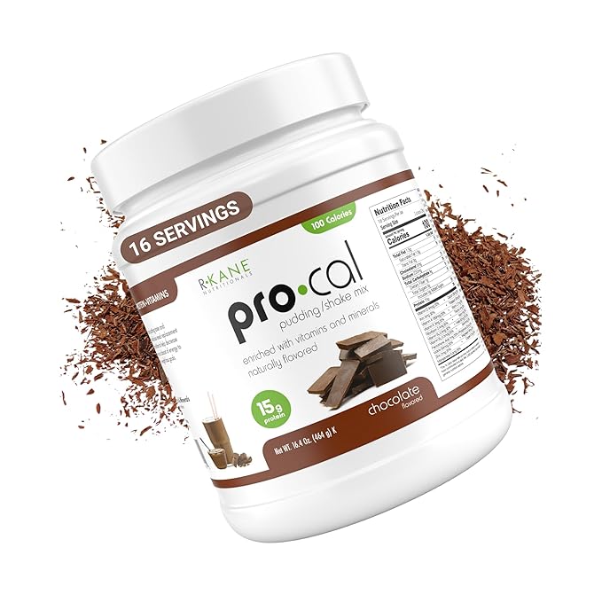 Pro-Cal Chocolate Meal Replacement Powder - High Protein, Low Calorie Shake & Pudding Mix - Low-Carb, Gluten Free - Breakfast Boost - Delicious & Easy to Prepare - 16 Servings, 16.4oz