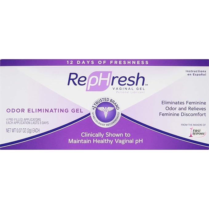 Rephresh Vaginal Gel 0.07oz with 4 Pre-filled Applicators (Pack of 3)