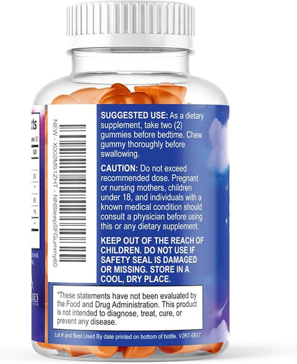 Melatonin Sleep Gummies - 6mg Per Serving - Sugar-Free Sleep Support Melatonin Gummy for Adults - Extra Strength Sleeping Gummy Supplement - Supports Restful Sleep - Tasty Orange Flavor - 60 Gummies