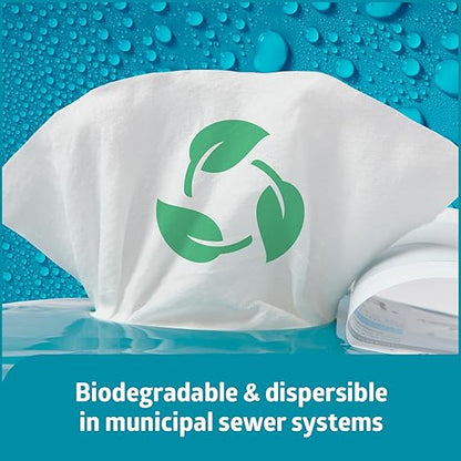 Medline ReadyFlush Flushable Wipes, 540 Wipes (60 Wipes, 9 Tubs), Scented, Biodegradable Flushable Incontinence Wet Wipes for Adults with Aloe, Hypoallergenic and pH-Balanced Personal Cleansing Cloths