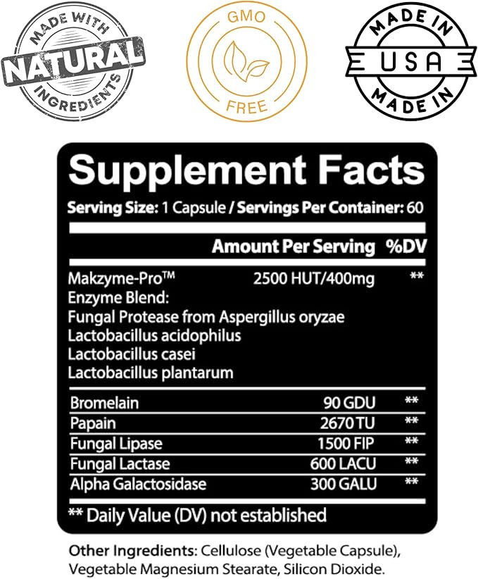 Kaya Naturals Digestive Enzymes with Prebiotics & Probiotics - Constipation & Bloating Relief Pills for Women & Men - Aids Immune Function - Digestion Support - 30 Veggie Capsules