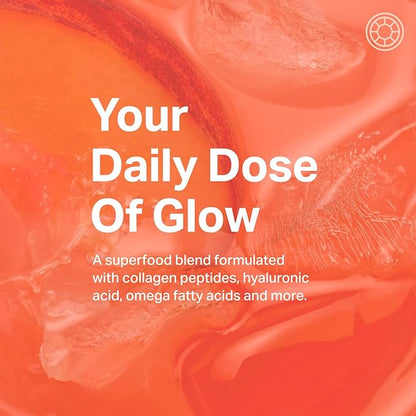 Proper, The Corals Daily Glow Beauty Blend - Nutrient Dense Superfood Powder with Collagen Peptides, Hyaluronic Acid Powder, Vitamin C, and MSM. Hair, Skin, Nail Vitamin Supplement for Women & Men