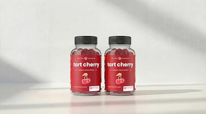 NutraChamps Tart Cherry Gummies - Tart Cherry Extract with Celery Seed - 60 Vegan Gummies (2-Pack)