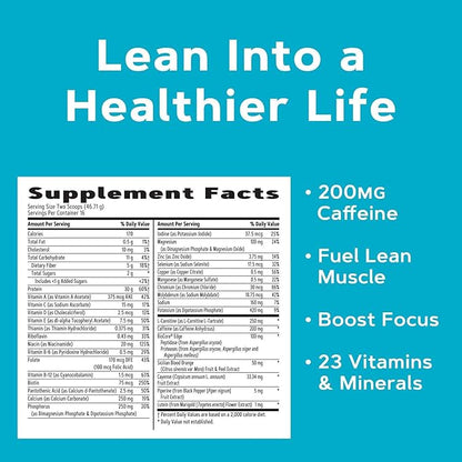 GNC Total Lean | Lean Shake Burn, Protein Powder | Hunger Satisfying, High Protein Blend, Proven to Burn 3X More Calories | Strawberry | 16 Servings