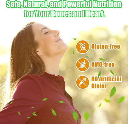 Natural Vitamin D3 K2 Gummies, 2000 IU Vitamin D3 & 100 mcg Vitamin K2,Supports Healthy Bone, Immune Health Supplement, GMO Free, Gluten Free, Strawberry Flavor, 120 Count