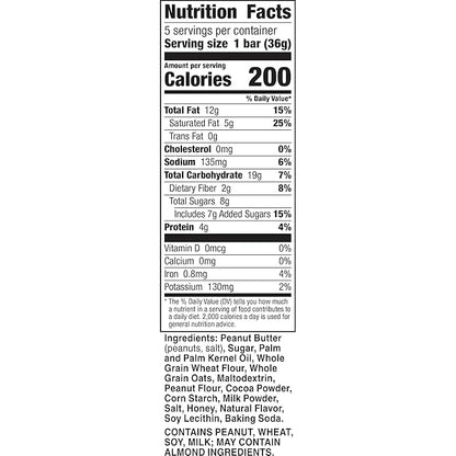 Nature Valley Crispy Creamy Wafer Bars, Peanut Butter Chocolate, 4g Protein, 5 Bars, 6.5 oz