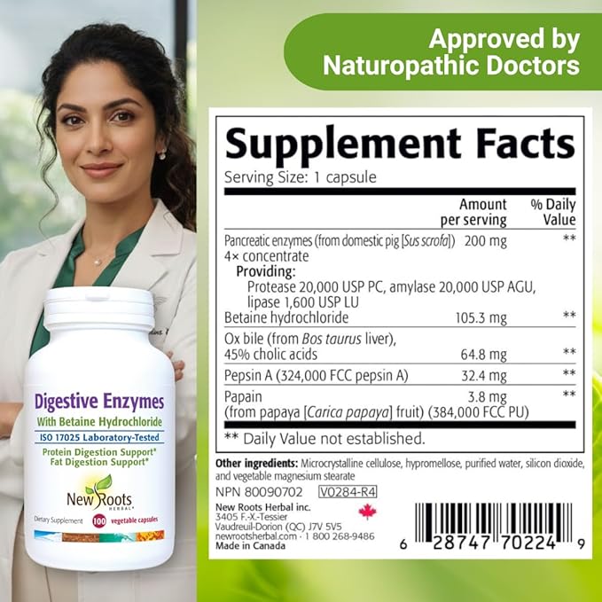 Digestive Enzymes with Ox Bile and Betaine HCl (100 Caps) Ox Bile Supplements for No Gallbladder with Papain & Pepsin A | Pancrease Cleanse & Detox - Pancreatin Digestion Enzymes for Women & Men