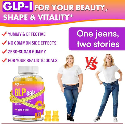 GLP-I Probiotic Gummy for Women and Men, 17-in-1 GLP-I Supplement with Akkermansia Probiotic, GLP-I Berberine Gummies, GLP-I Akkermansia Gummy, Yuzu Flavor, Zero-Sugar, 90 Gummies