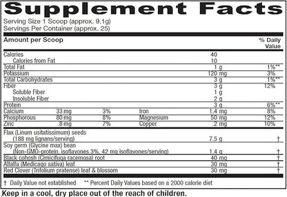 Vitanica Phytoestrogen Herbal Non-GMO PMS, Menopause Relief Supplement for Women, Hormone Balance, Night Sweats & Hot Flash Relief, Soy Isoflavones, Vegan, Powder 8 Oz (Phytoestrogen Herbal)