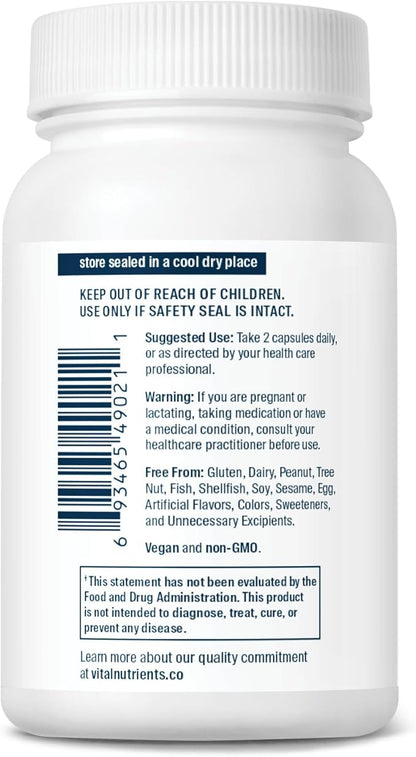 Vital Nutrients Cortisol Balance - Vegan Stress Relief Supplement - Cortisol Manager Supports Energy & Stress Levels - Ashwagandha & Magnesium for Relaxation - Gluten, Dairy, Soy Free - 30 Capsules