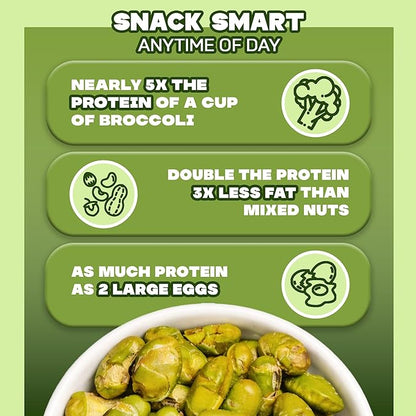 Where You Bean Edamame Beans Snack (Spicy Wasabi) - Crunchy and Dry Roasted Edamame Beans - High Protein Snacks, Keto and Vegan Healthy Snacks for Adults & Low Carb Asian Snack 3 oz (Pack of 4)