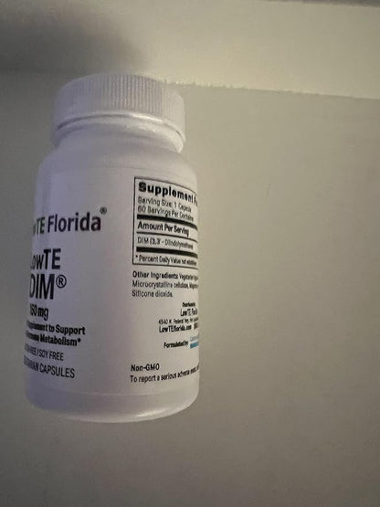 LowTE Florida DIM (150 mg) – Estrogen Balance & Hormone Support Supplement for Women Ages 60+ | Detox Cleanse | Anti-Inflammatory | Non-GMO | Gluten-Free | Soy-Free