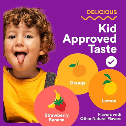 SmartyPants Toddler Multivitamin Gummies, Omega 3 (DHA/EPA), Vitamins D3, C, Vitamin B12, B6, A, K & Zinc, Biotin, Gluten Free, Three Fruit Flavors, 60 Count (30 Day Supply)