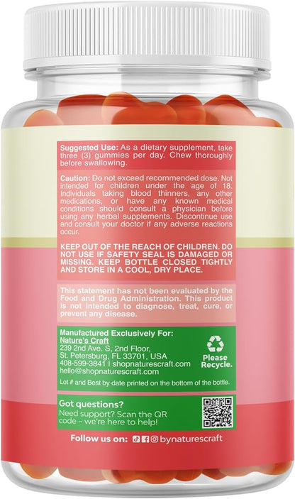 Natures Craft Vegan Prenatal Gummies for Women - Gummy Prenatal Vitamins for Women with Iron Folic Acid and Superfruit Blend - Chewable Vitamins Gummy Formula (Pineapple & Mango Flavor) - 60 Count