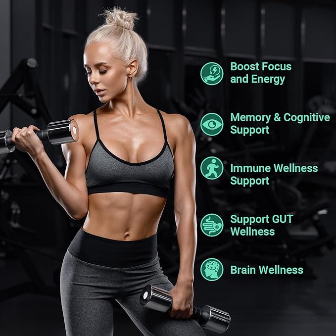 Ashwagandha Gummies - Lions Mane Gummies, Ashwagandha Lion's Mane Supplement with Shilajit, Sea Moss, Black Seed Oil for Adults - Energy, Cognitive & Immune Support