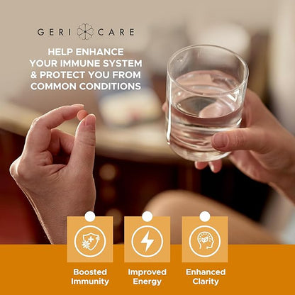 GeriCare One-Daily Multivitamins with Minerals for Men & Women (200 Tablets) High-Potency Multi-Vitamin & Multimineral Dietary Supplement for Immunity, Energy| Complete Daily Nutritional Support
