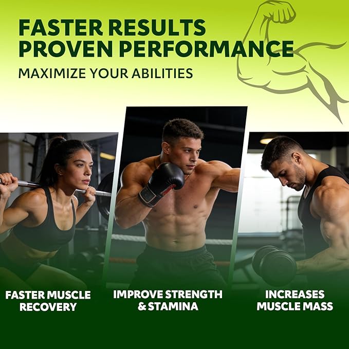 Creatine Monohydrate Gummies for Men & Women - 6205mg per Serving, Containing L-carnitine & Taurine, Post Workout Muscle Recovery, Strength & Energy Boost, Sugar Free & Vegan (60, Green Apple)