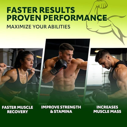 Creatine Monohydrate Gummies for Men & Women - 6205mg per Serving, Containing L-carnitine & Taurine, Post Workout Muscle Recovery, Strength & Energy Boost, Sugar Free & Vegan (60, Green Apple)