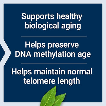 Life Extension® Biological Aging Defense, Healthy Aging Support, DNA methylation, telomere Supplement, Scarlet beebalm, Gluten-Free, Non-GMO, Vegetarian, 30 Capsules