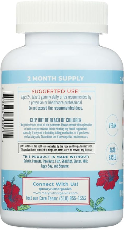 Kids Magnesium Citrate Gummies by MaryRuth's | 2 Month Supply | Sugar Free | Calm Magnesium Gummies for Kids 2+ | Bone Health | Calcium Absorption | Essential Mineral | Vegan | 60 Count