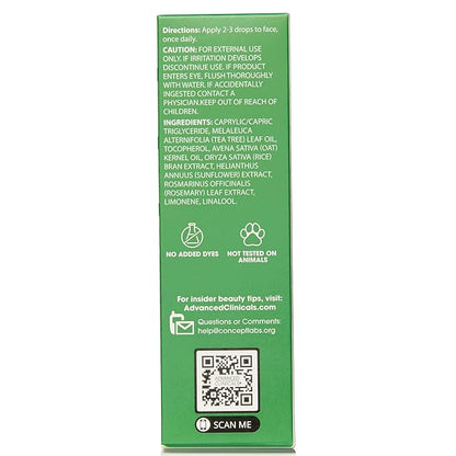 Advanced Clinicals Tea Tree Oil For Skin Facial Serum | Tea Tree Serum For Face With Vitamin E + Botanicals To Help Improve Appearance Of Large Pores & Skintone For Smoother Looking Skin, 1.8 Fl Oz