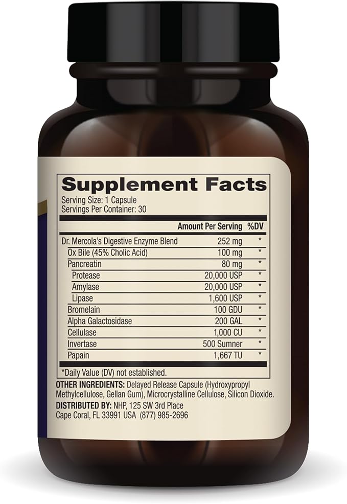Dr. Mercola Digestive Enzymes, 0.5 Ounce