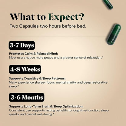 Magnesium L-Threonate with Apigenin, Valerian Root & L-Theanine – No Melatonin Restful Sleep & Brain Supplement – Clinically Studied 7-Ingredient Formula – Memory & Focus – 60 Capsules