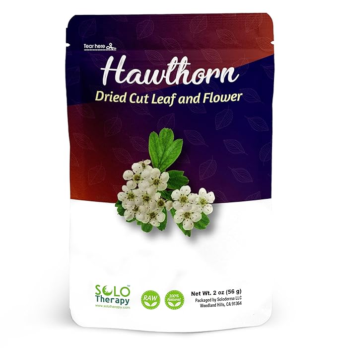 Hawthorn Leaves and Flowers - 56 grams - Cut and Sifted - Herbal Tea - Resealable Bag - 56 grams - Premium Quality (Hawthorn Leaf & Flower)