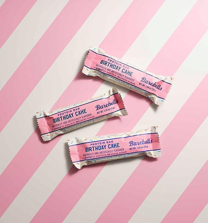 Barebells Protein Bars Birthday Cake - 12 Count, 20g High Protein Treats - Chocolate Nutrition Bar with 1g Total Sugars - On-The-Go Breakfast or Post-Workout Snack