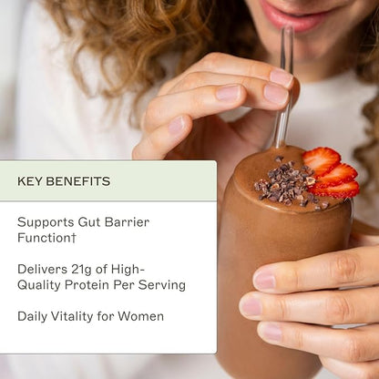 Amy Myers MD Paleo Protein Powder - Double Chocolate, 20 Servings - Collagen-Based Gut Function Support - Gluten-Free & Non-Dairy Protein Supplement