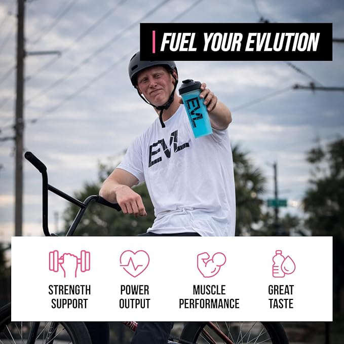 Evlution Nutrition Creatine Energy - Supports Muscle Growth, Boosts Energy, Endurance & Cognition - 5g Pure Creatine Monohydrate Per Serving - B + C Vitamin Complex - 30 Servings - Pink Lemonade