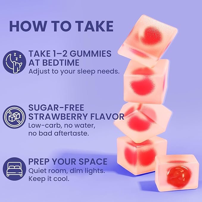 EnvyCure Melatonin Gummies 10mg 20mg with Magnesium for Adults | Drug Free | Sleep Aid | Sugar Free | L-Theanine, Ashwagandha, B6, B12, Lemon Balm & Chamomile, Supports Deep Relaxation, 60 Cts