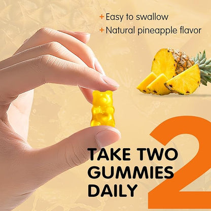 Alpha Lipoic Acid Gummies 1000Mg with Biotin, High Absorption Chewable ALA Supplement for Antioxidant, Brain Health and Nerve Support, Pineapple Flavor, Sugar Free, 60 Chews