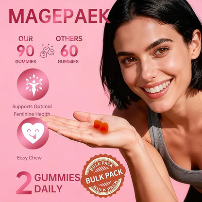 Premium Feminine Balance Gummies for Women - pH Balance & Wellness Support with Hawaiian Pineapple, Vegan Gluten-Free Supplement Vaginal Probiotic 90 Count
