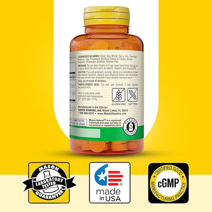 MASON NATURAL Vitamin K2 + D3, 300,Day Supply, with Calcium for Normal Bone and Muscle Support, 100 Tablets (Pack of 3)