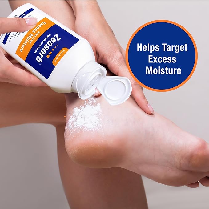 Zeasorb Body Powder, Foot & Body | Excess Moisture Control | Dermatologist Recommended | Friction-Fighting Formula | 2.5 oz Pack of 2