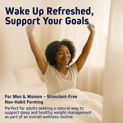 Herbtonics Night Time Burn & Sleep Complex Supports Overnight Metabolism, Stress Relief & Deep Sleep. Includes Melatonin, Valerian and Green Tea – Vegan Bedtime Weight Management (120 Capsules)