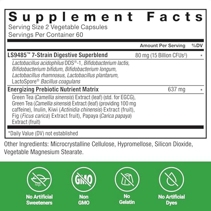 Force Factor ProbioSlim Extra Strength Probiotic Supplement for Women and Men with 30 Billion CFUs and Green Tea Extract for Gut Health Support, Bloating and Gas Relief, 360 Capsules, Pack of 3