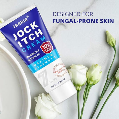 Jock Itch Cream: Jock Itch Relief for Men and Women - Extra Strength Antifungal Cream for Skin - Relief for Itchy Skin - Soothes Itchy - Irritated Skin - Relieves Itching Burning Irritations - 3.5 OZ
