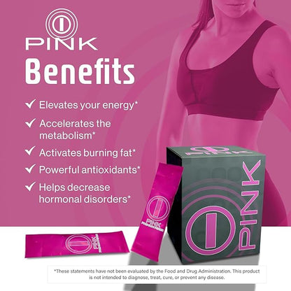 bhip Pink for Women (Alive) - Pure Blend for Vitality, Stamina & Clarity, Energy Drink Mix Packets - Ideal for Active Women on The Go - 30 Servings