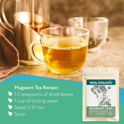 Super Value Pack 5 LB - Mugwort Tea Organic Loose Leaf – Mugwort Herb - Artemisia Hierba Seca Organica – Dried Mugwart Leaves