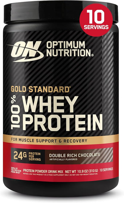 Optimum Nutrition Gold Standard 100% Whey Protein Powder, Double Rich Chocolate, 0.68 Pound (Pack of 1)