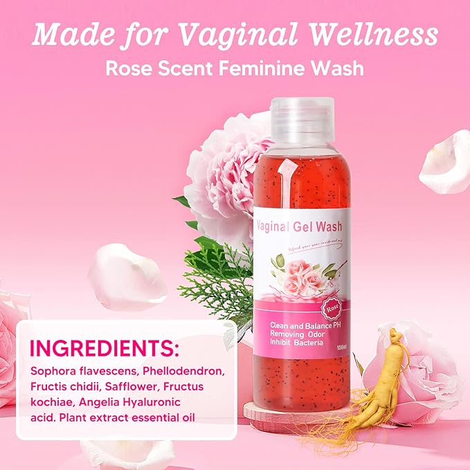 Feminine Wash & Yoni Oil & Yoni Soap Set for Women, Yoni Wash for Vaginal Remove Odor, Natural Feminine Care Soap for pH Balance, 1 Fl.Oz Feminine Oil & 5.07 Fl.Oz Vaginal Wash 3.53 Oz Yoni Soap Bar
